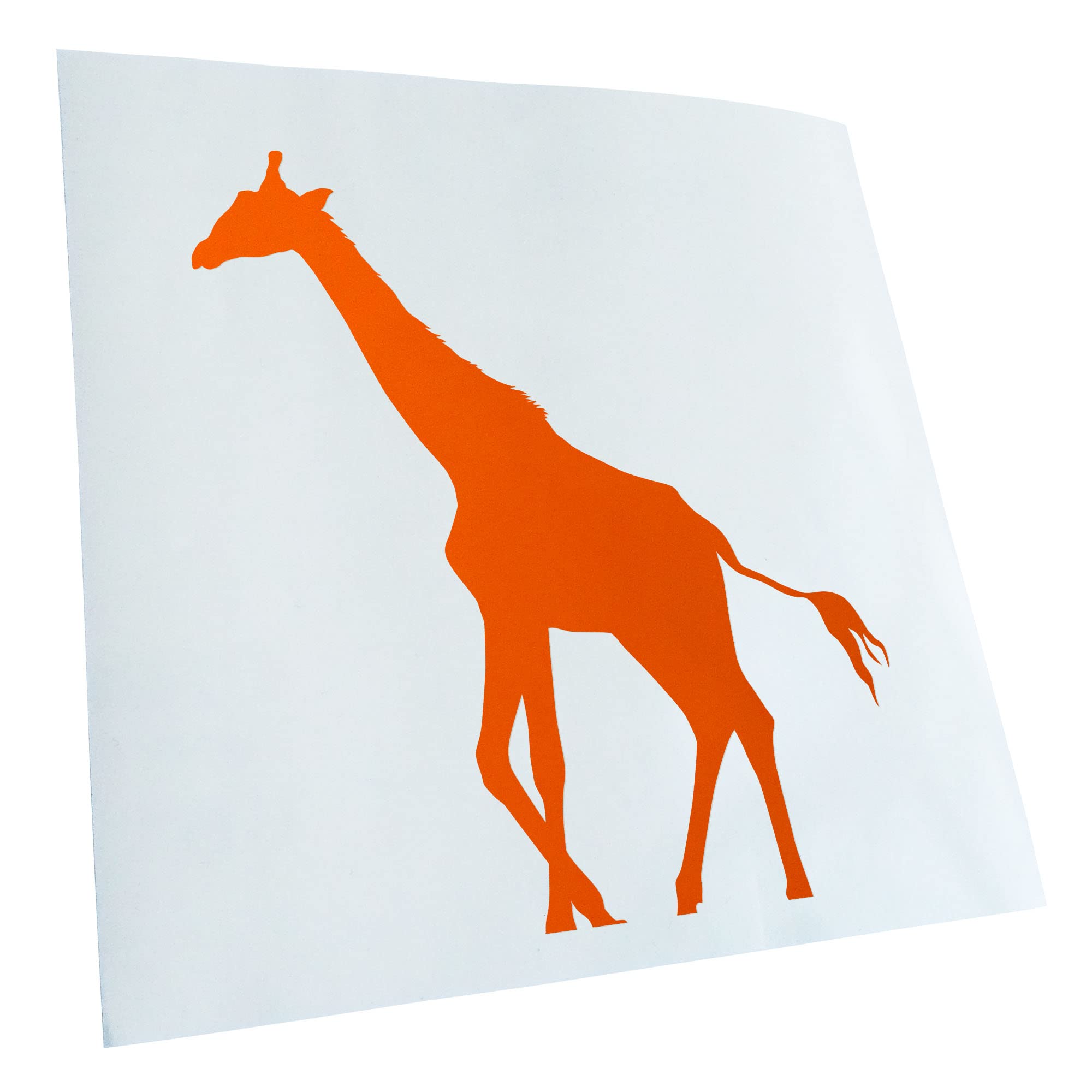 Kiwistar - Car Sticker - Orange - 40 x 29 cm Giraffe Silhouette - Rear Window Car Sticker Weatherproof for Car Truck Moped Truck - Sticker Exterior Self-Adhesive Tuning Accessories for Window Vehicle