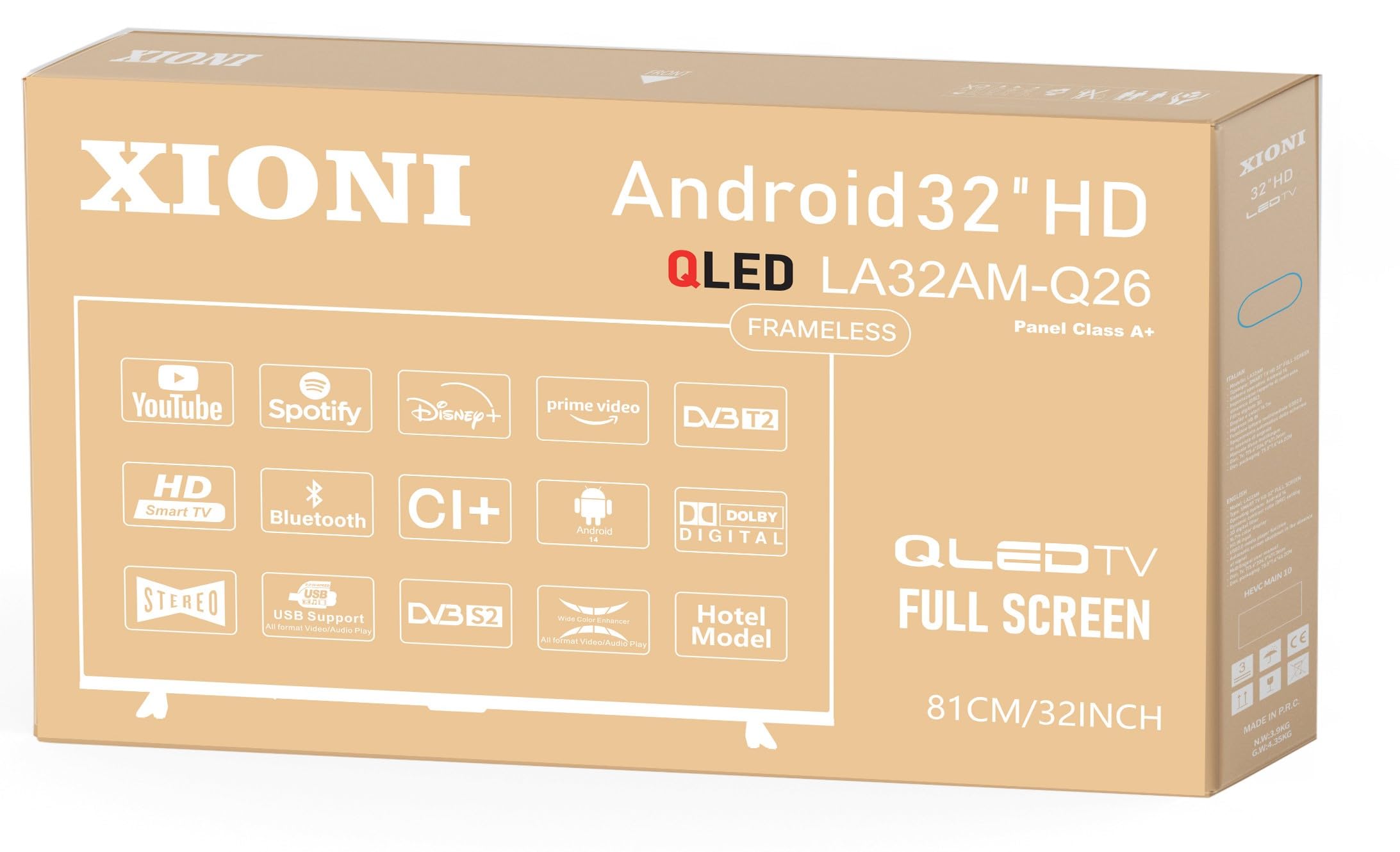 Generico Xioni Smart Tv Qled 32" HD FullScreen Frameless