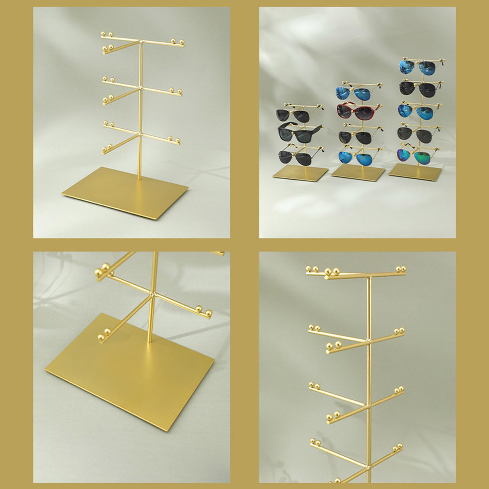 Elegante Gafas de Sol Exhibición Estante Desmontable Gafas Para Escritorio O Encimera de Vanidad Gafas Decorativas Gafas Base de Madera