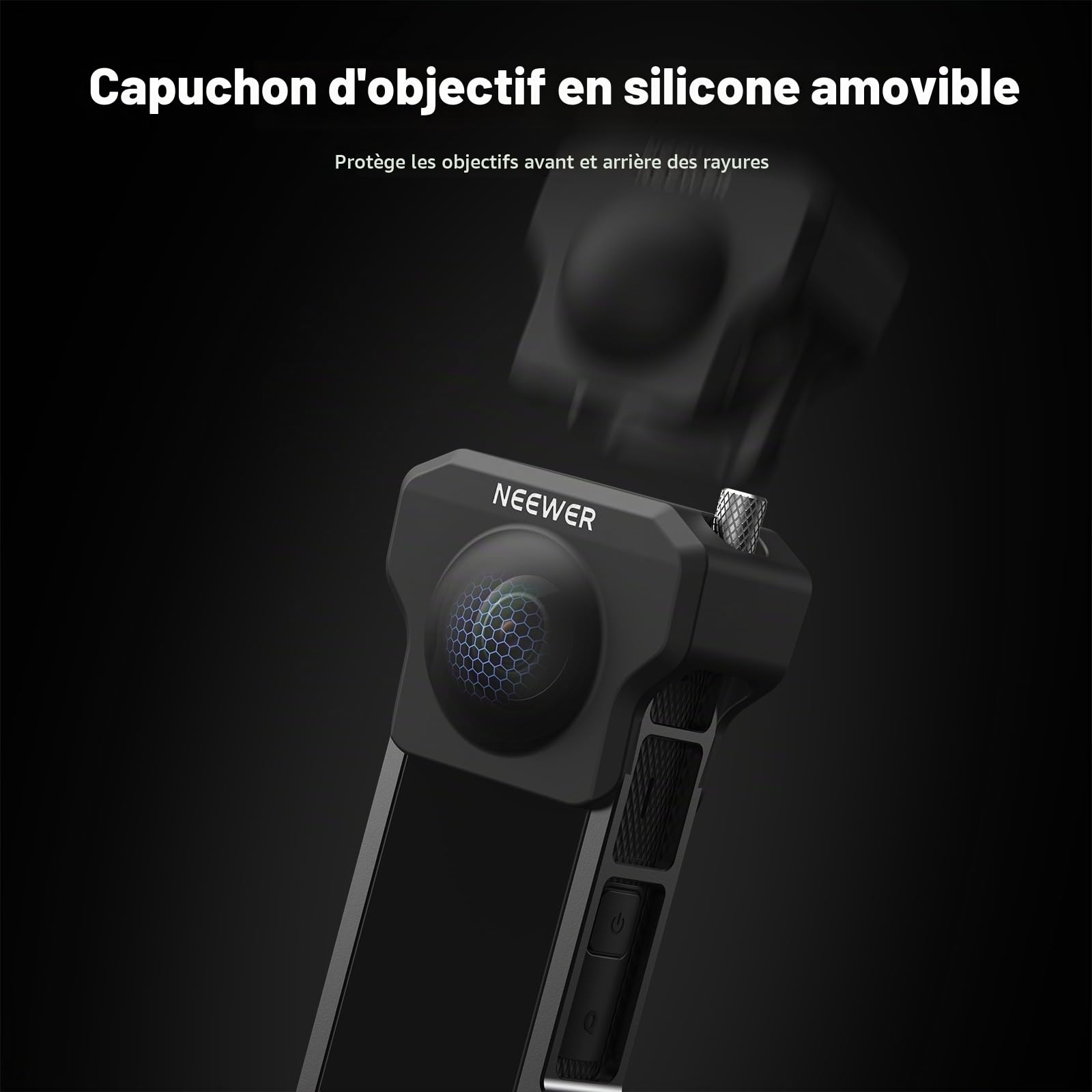 NEEWER Cage de Protection Compatible avec Insta 360 X4 Insta360 X4 Caméra d'action,Support Vidéo en Alliage d'Aluminium avec Fixation Rapide, Adaptateur de Montage,Filetage 1/4",Bouchon d'Objectif