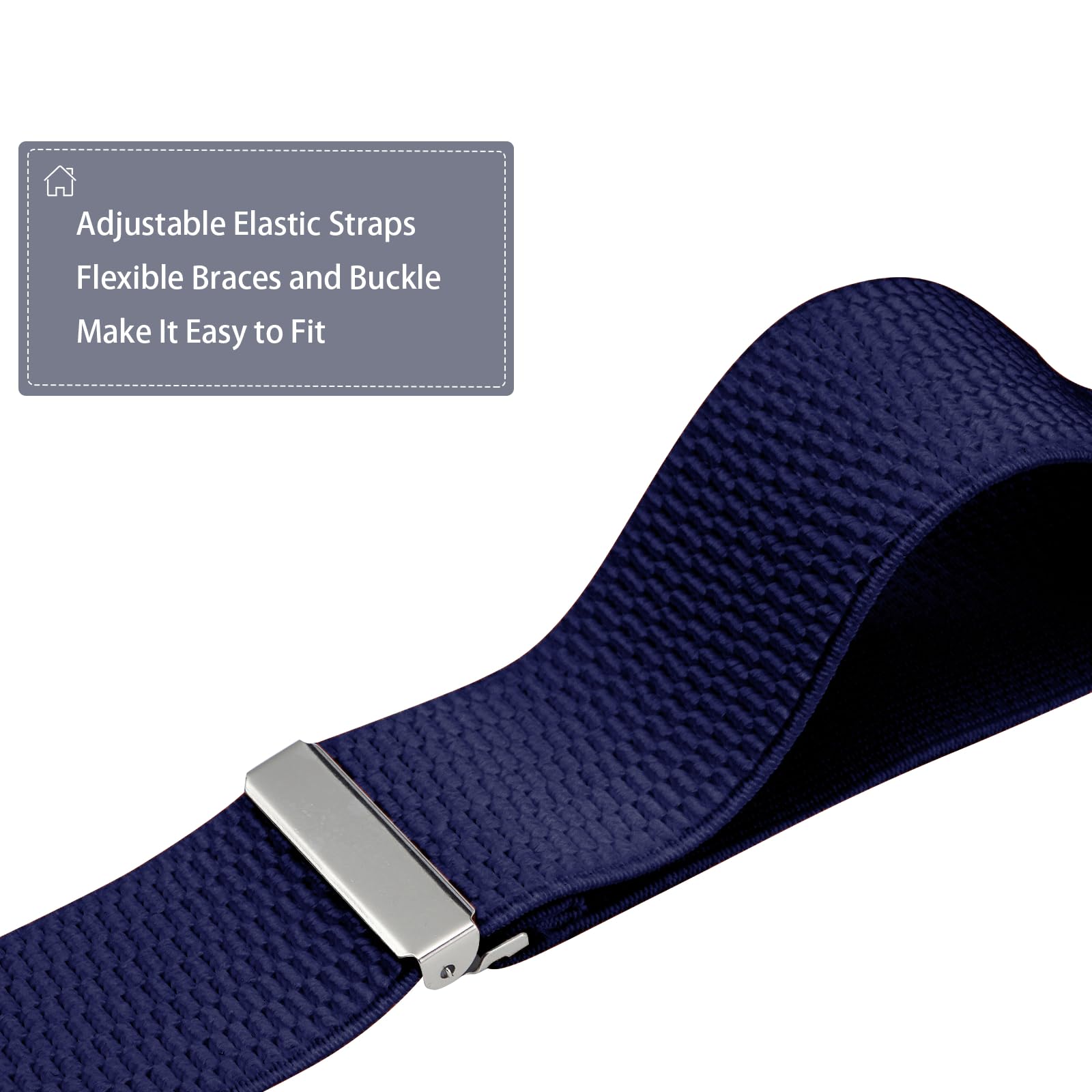 Dresime Bretelle da Uomo per pantaloni con 4 clip forti 4 cm di larghezza, per Uomini e Donne Grandi e alti Larghezza Regolabile di Elastiche e Forma a X Elastica