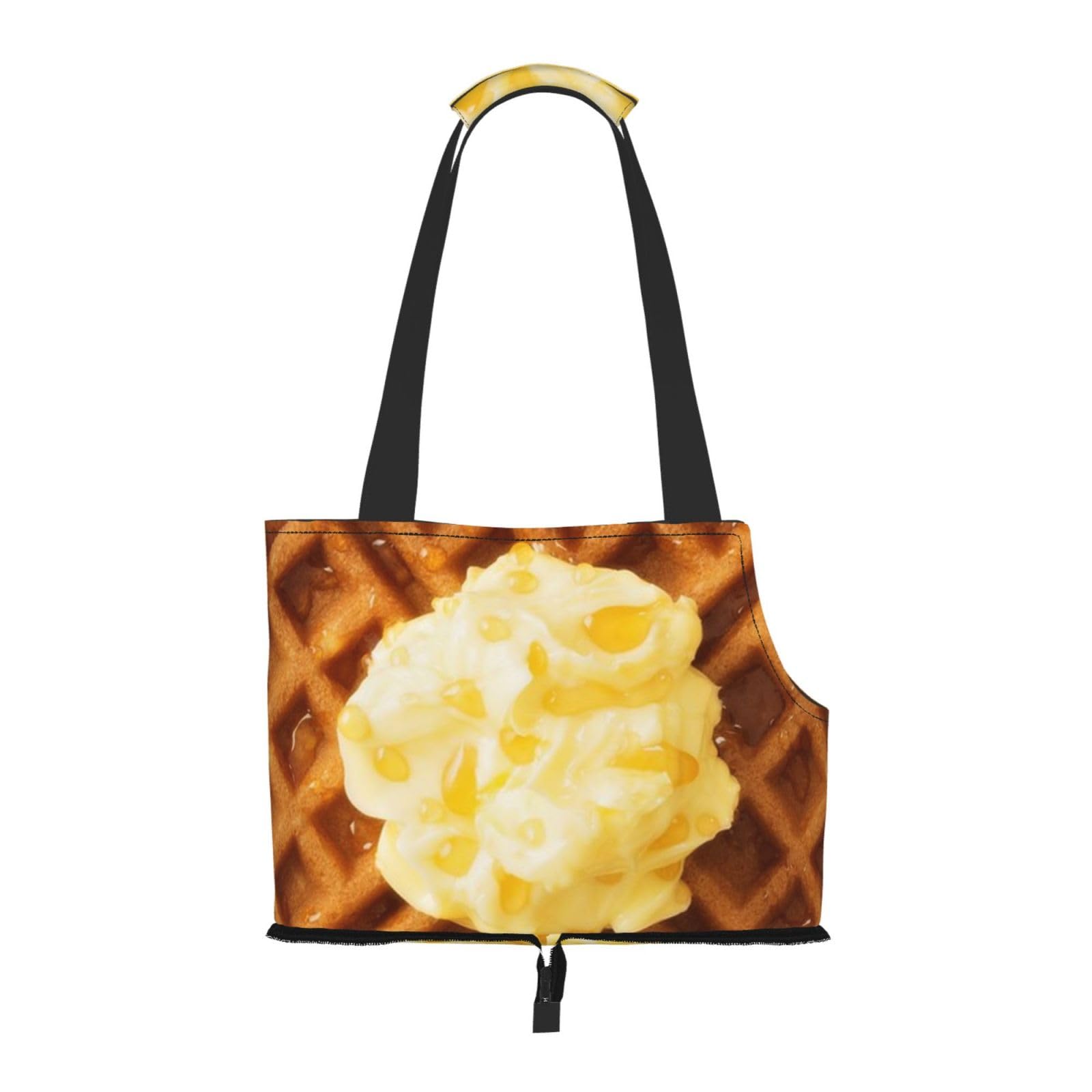 Xsovgoi Pet Carrier Purse, Waffle Dog Tote Bag Carrier, Pet Cat Tote Bag