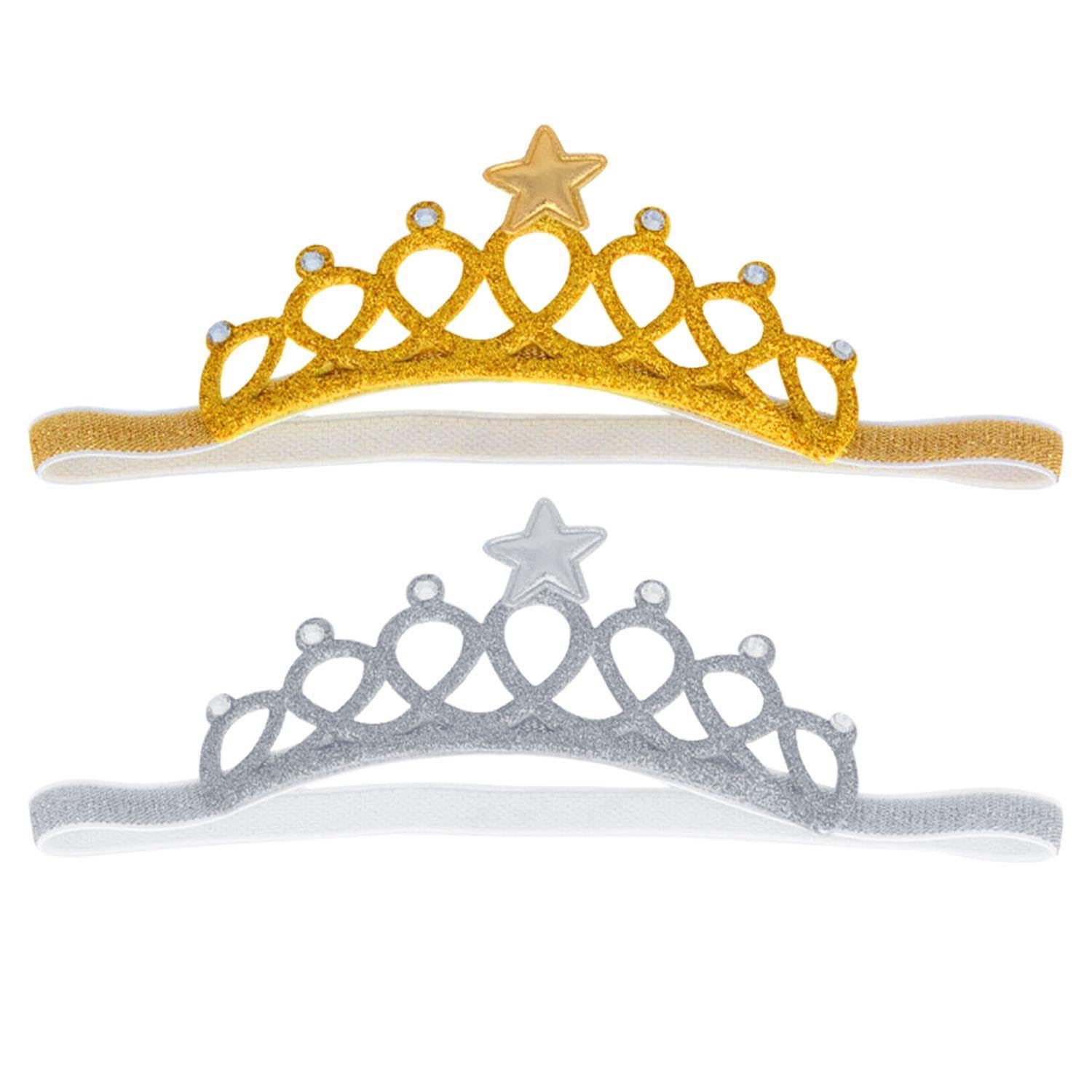 TVSVKWE 2 Pieces Baby Crown Headbands, Baby Dressing Supplies, Creative Cute Headbands, Children'S Hair Accessories, Shiny Hair Accessories.