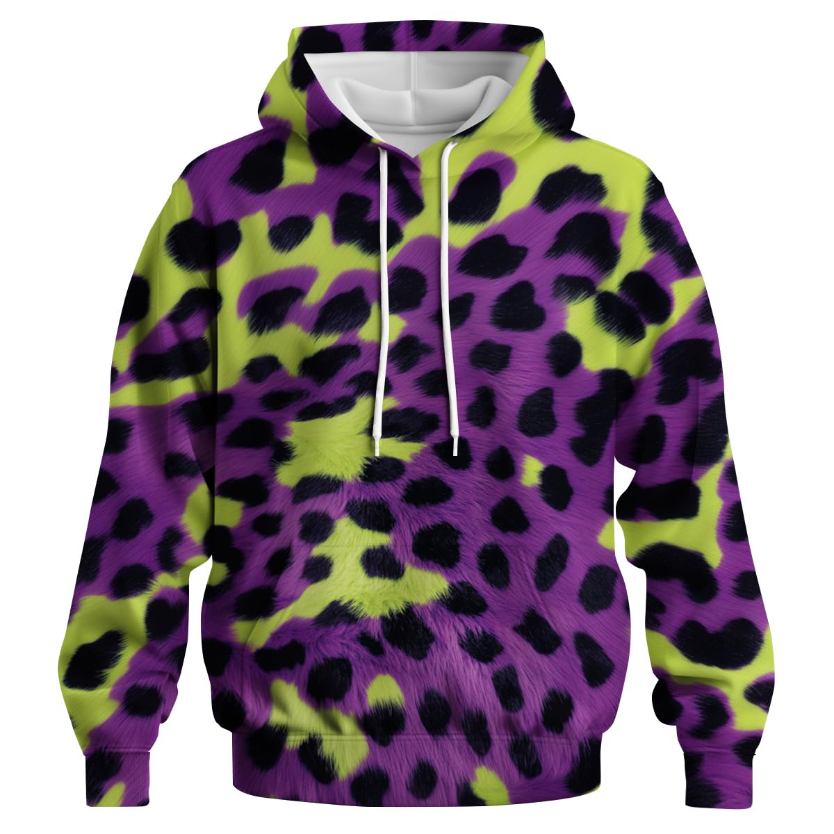 Rebaike Novelty Long Sleeve Hoodie Funny Fashion Leopard Graphic Sweatshirts