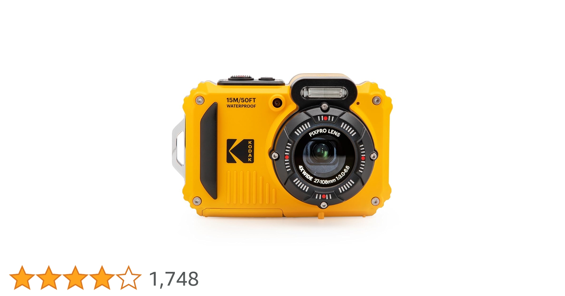 Amazon | KODAK PIXPRO WPZ2 頑丈な防水耐衝撃防塵WiFiデジタルカメラ