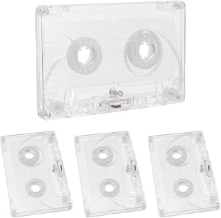 4pcs Empty Cassette Tape Storage Box, Plastic Retro Holder | Audio Tape and Cassette, Office or Home Use, Protects from Wet and Deformation, Easy Carry