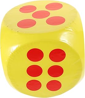 HONMEET Dados De Espuma Grandes Dados De Espuma Gigante Educacional Dados Infláveis Dados De Festa Dados De Jogo Enormes Dados De Espuma Eva Dados Amarelos Para Sala De Aula Dados
