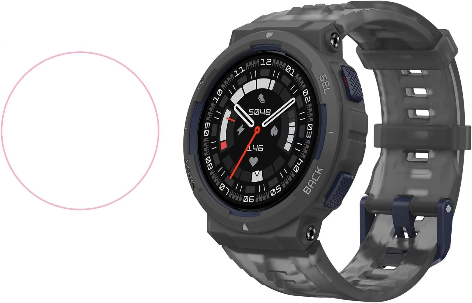 M.G.R.J® Tempered Glass Screen Protector for Amazfit Active Edge Smart Watch (1-Pack)