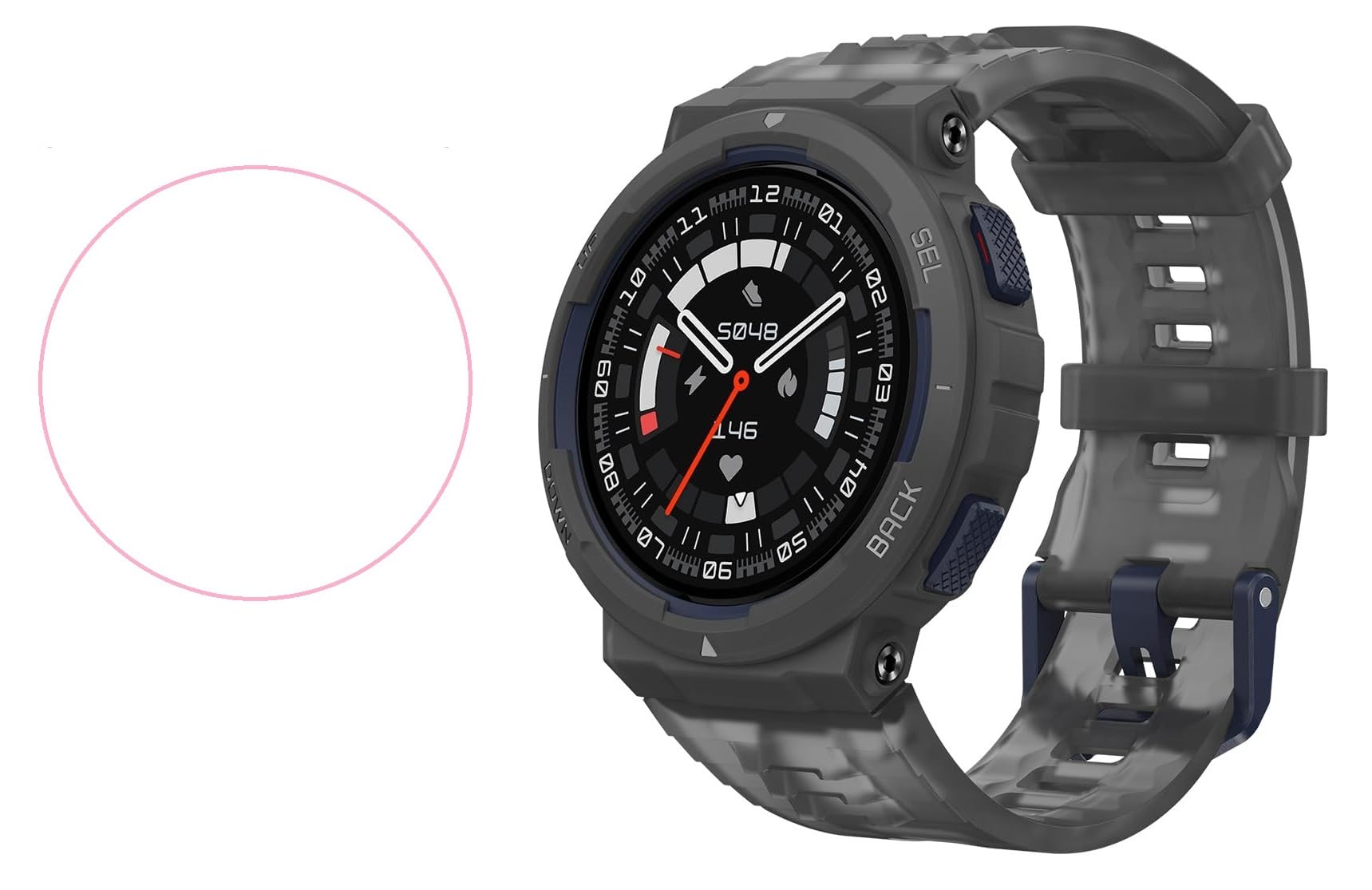 M.G.R.J® Tempered Glass Screen Protector for Amazfit Active Edge Smart Watch (1-Pack)