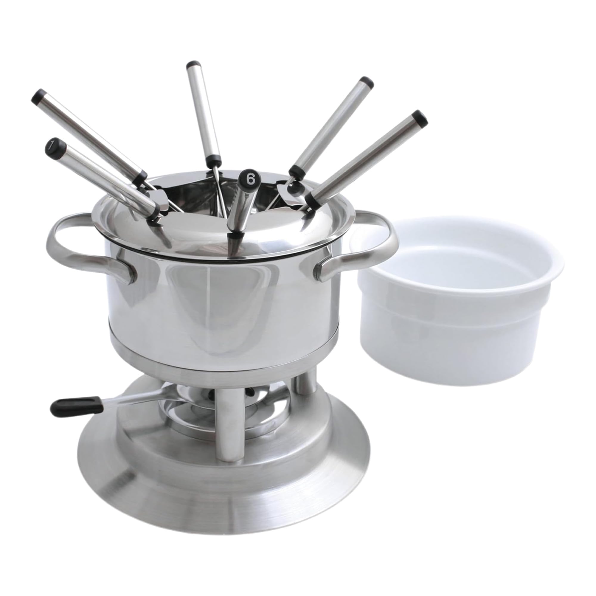 Swissmar Arosa 3-in-1 Stainless Steel 11-Piece Fondue Set
