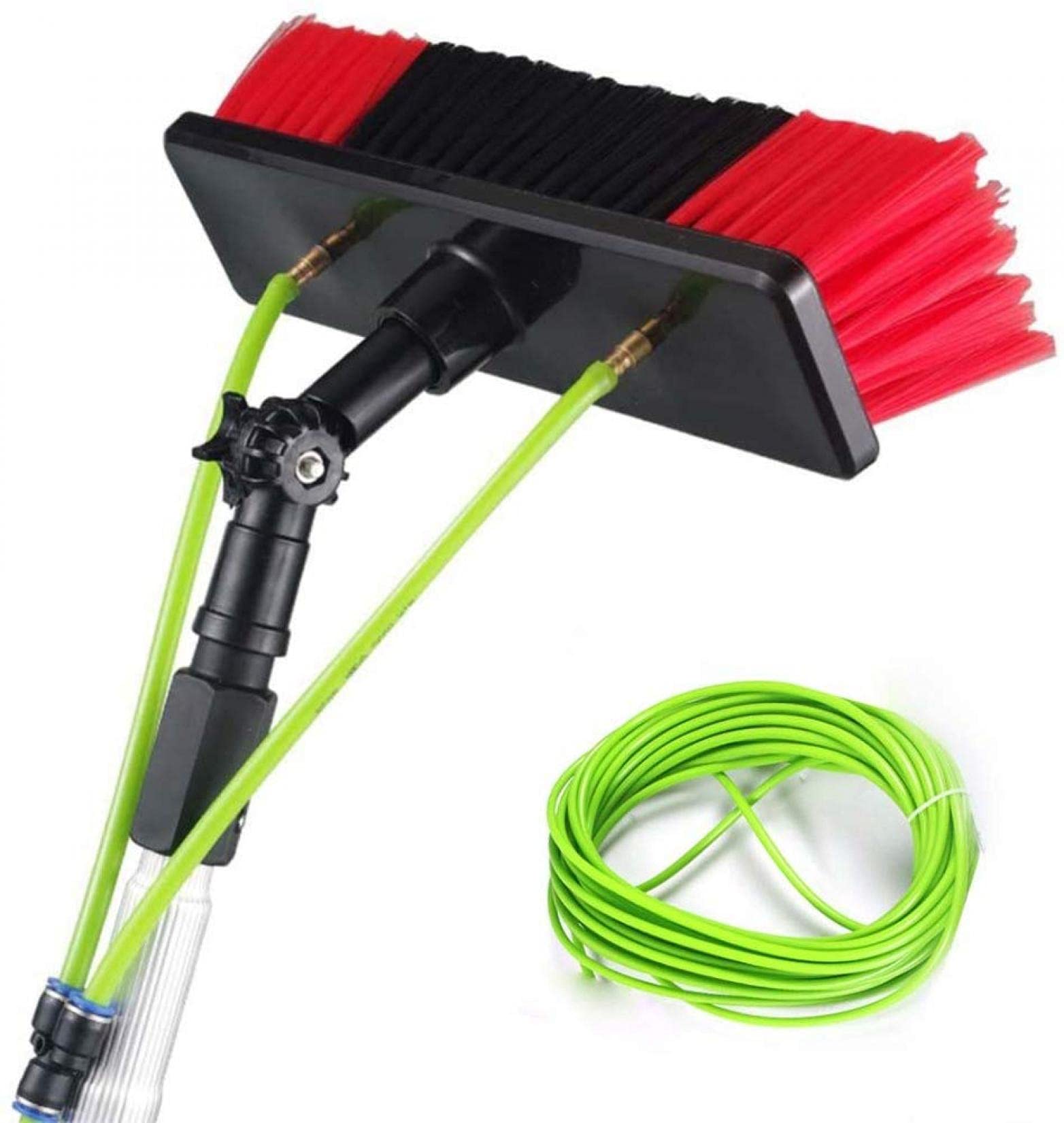 Brosse de nettoyage de vitres télescopique pour laver les panneaux solaires en hauteur sans échelle