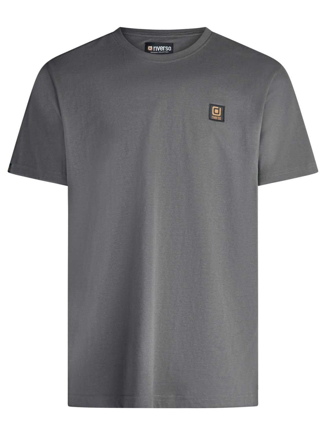 riverso Tshirt Herren Regular Fit RIVGino 3er Set Pack Rundhals Kurzarm | Sommer Tee Shirt Logo Schwarz Weiß Orange Grau Blau Gelb Grün S M L XL XXL 3XL 4XL 5XL