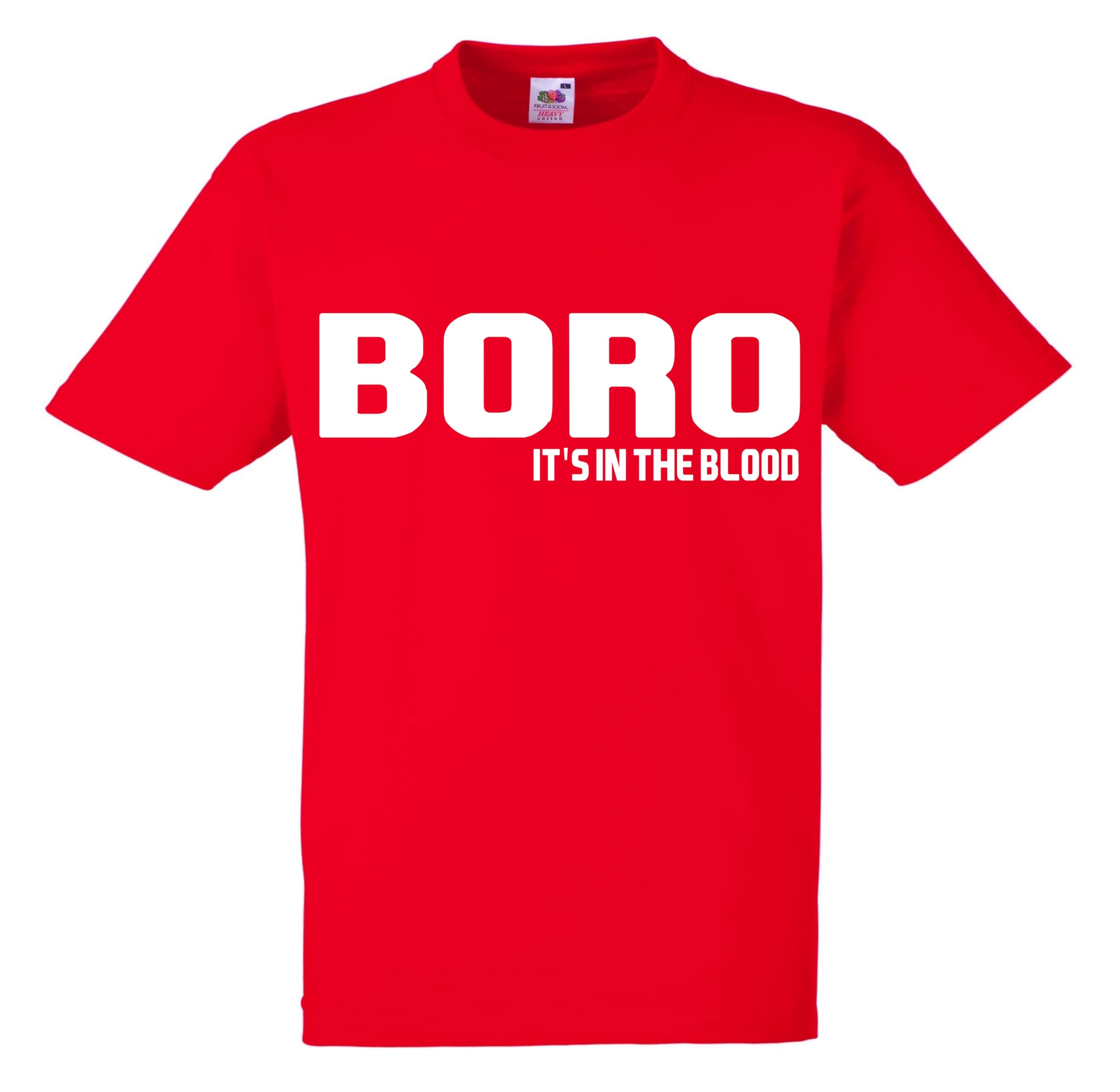 It's in The Blood Boro Tshirt top Football Gift Premium Clothing Middlesbrough Red