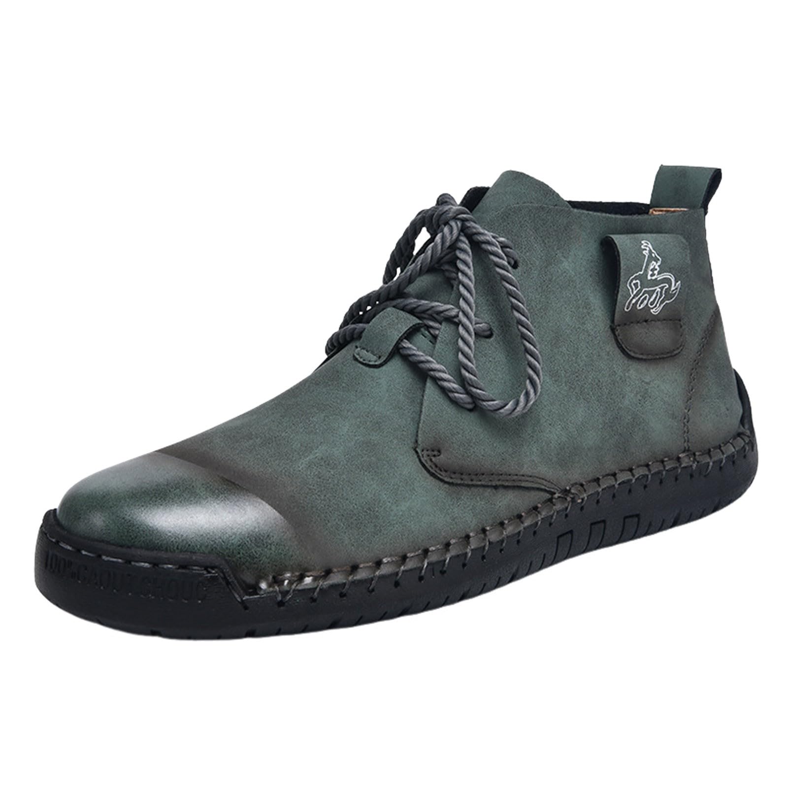 Zapatillas Casuales de caña Alta con Cordones, Estilo clásico y de Color Liso.