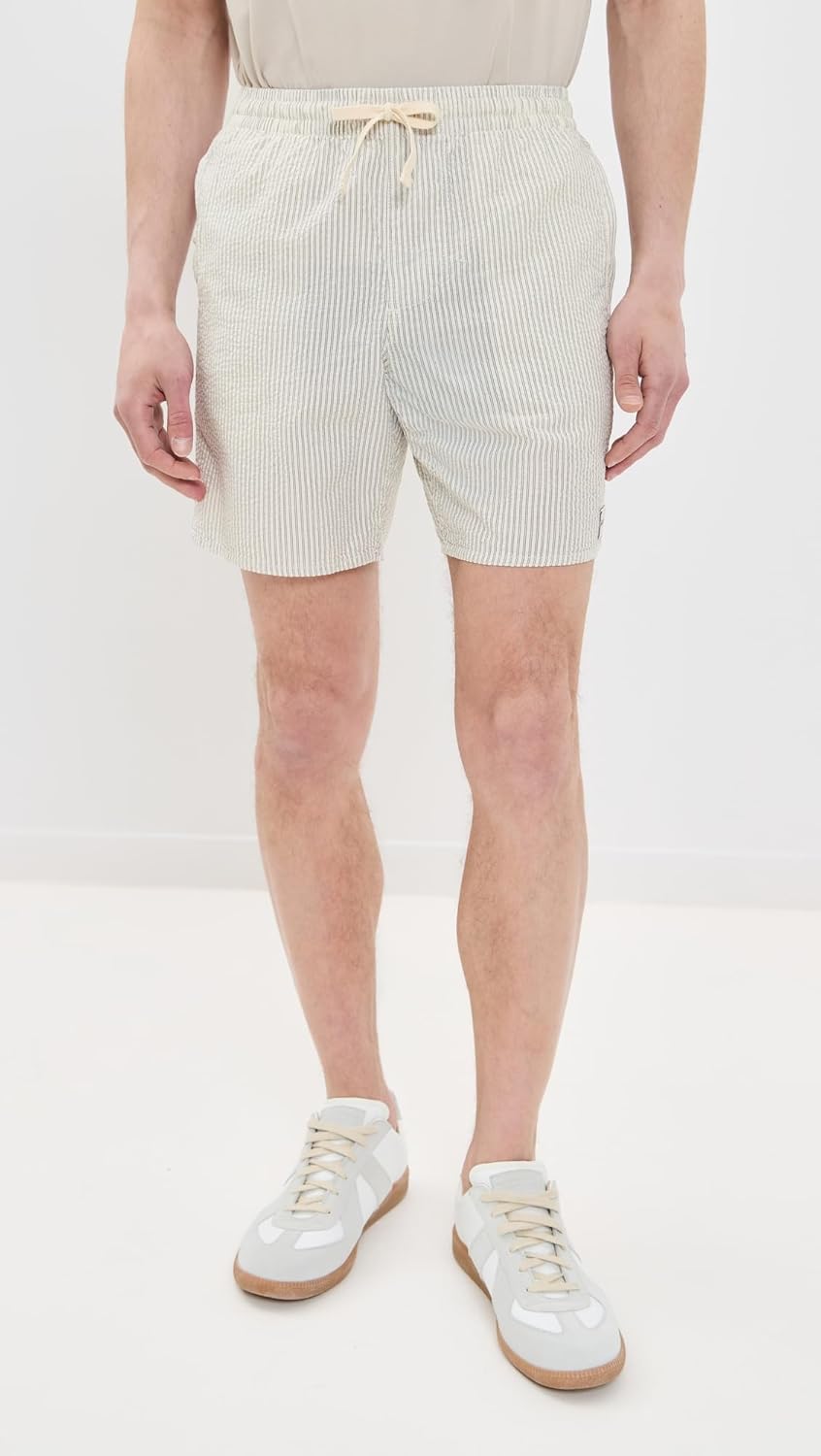 RHYTHM Men's Seersucker Jam Shorts 7" - Image 2