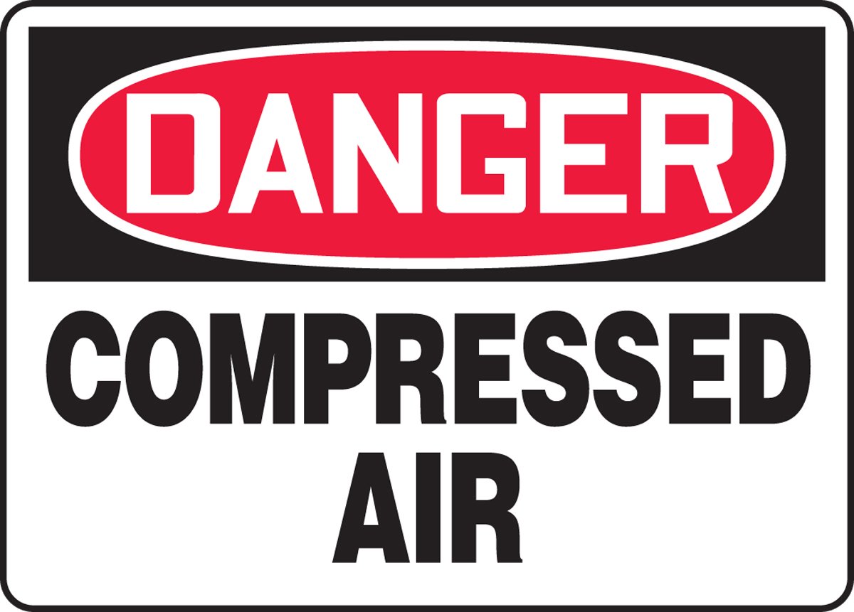 Panneau de sécurité Danger Compressed Air Accuform Accu-Shield MCPG018XP