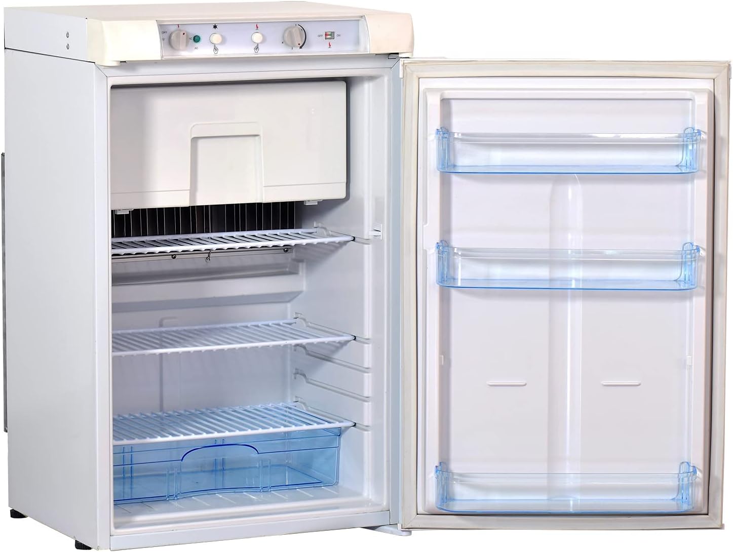 Smad Gas Fridge Freezer 100l, 3 Way Caravan Fridge Freezer, Lpg Camping