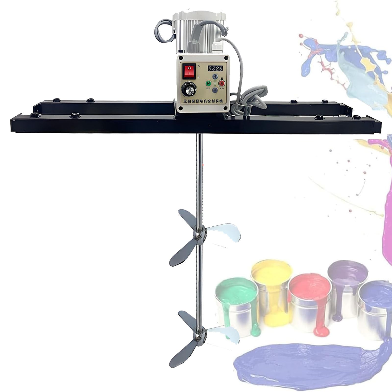 YNBSHGAA Electric Tank Mixer, 2100W Paint Stirring Machine, Agitator for Ink Dissolving and Mixing, Heavy-Duty Paint Mixing Equipment,B