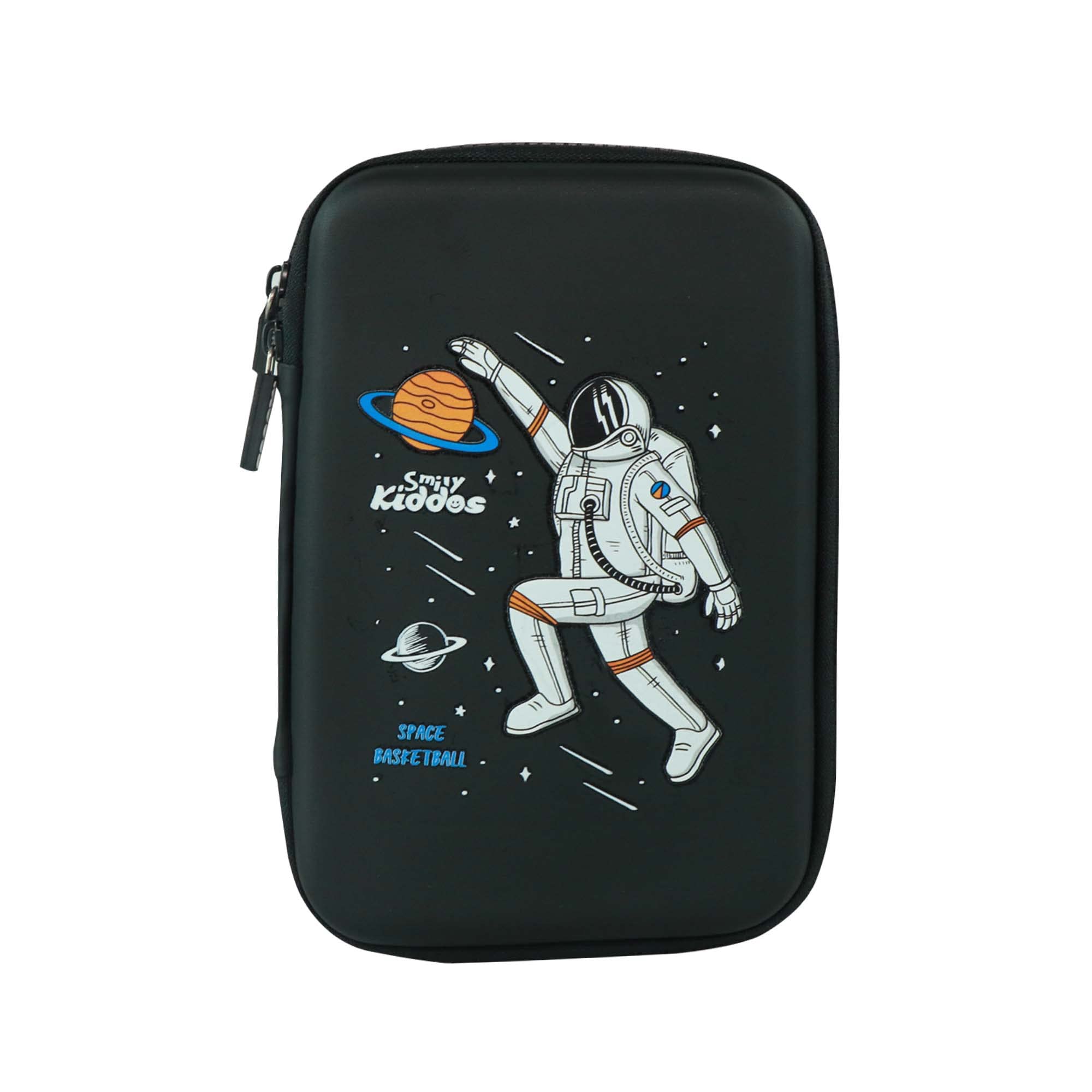 Smily Kiddos Single Compartment Pencil Case Stylish Cute Large Capacity Hardtop EVA Pencil Case Organizer School Kids Pouch Multi Purpose Cartoon/Boy/Girl/Baby| Space Basket Ball | Black (B0B93Y4MT5) Amazon Price History, Amazon Price Tracker
