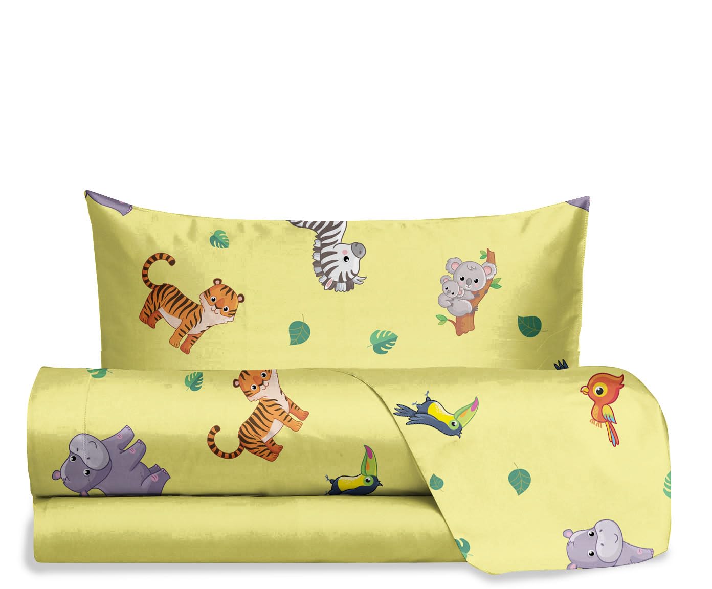 Set Lenzuola Singolo Hermet Con Ruspe E Camion - 100% Cotone, Sopra E Sotto Con Angoli - Foto 3