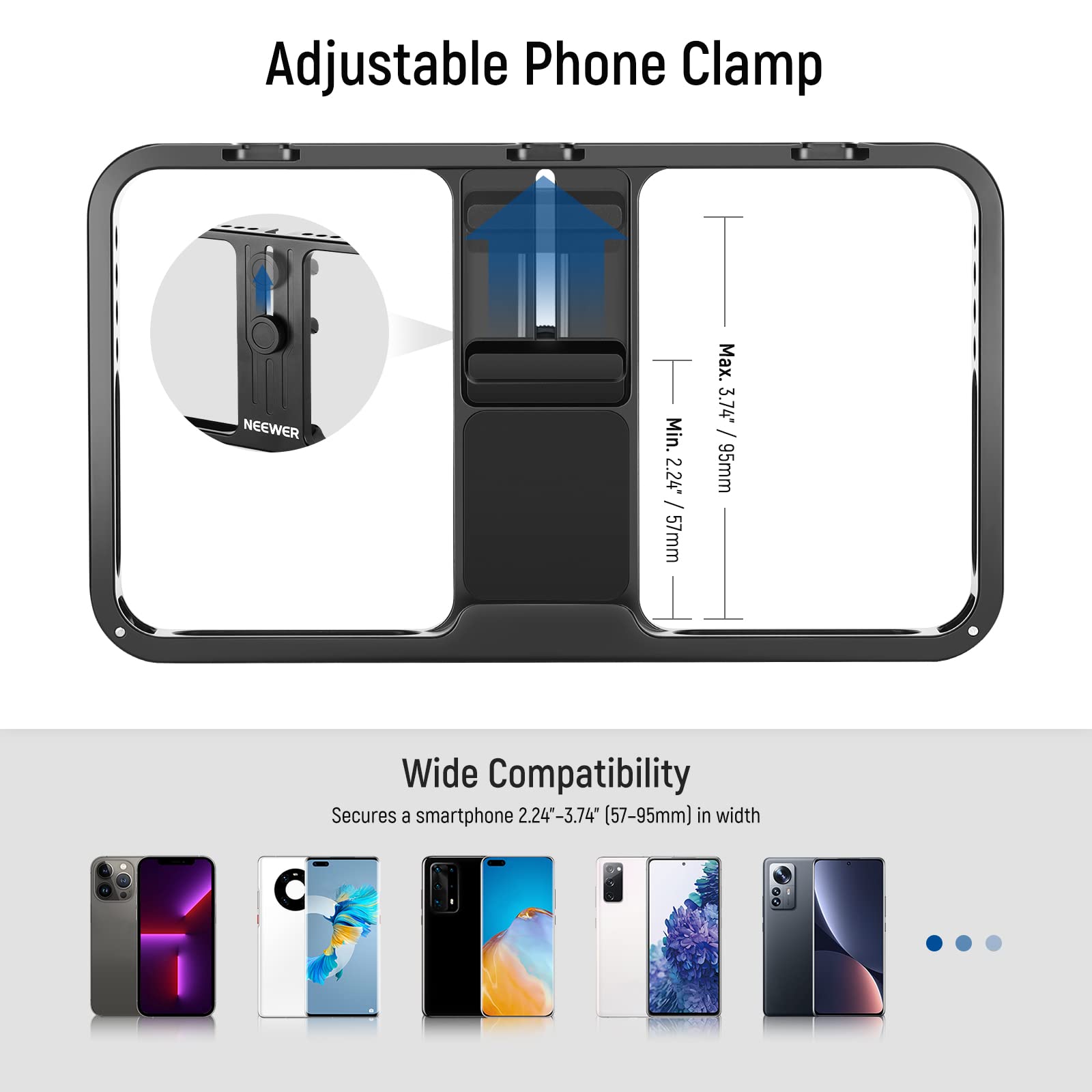 SmallRig Universal Phone Cage Smartphone Video Rig Kit With Handles, Handheld Filmmaking Vlogging Case For IPhone 17 Pro/Pro Max
