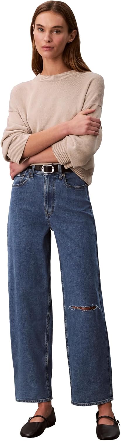 Calvin Klein Womens Barrel Fit Jeans