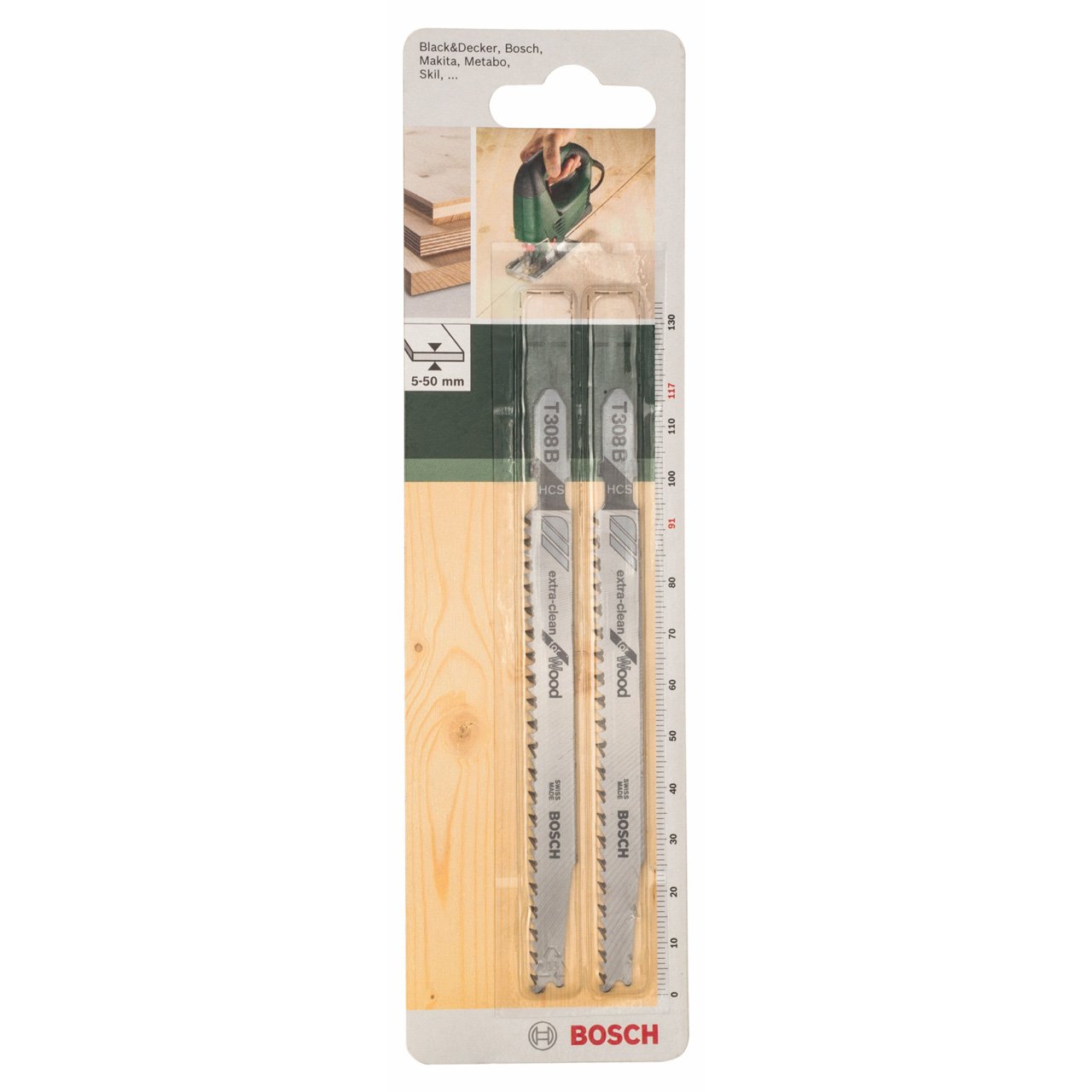Bosch Brzeszczot do wyrzynarek, HCS, T 308 B Extra-clean for Wood