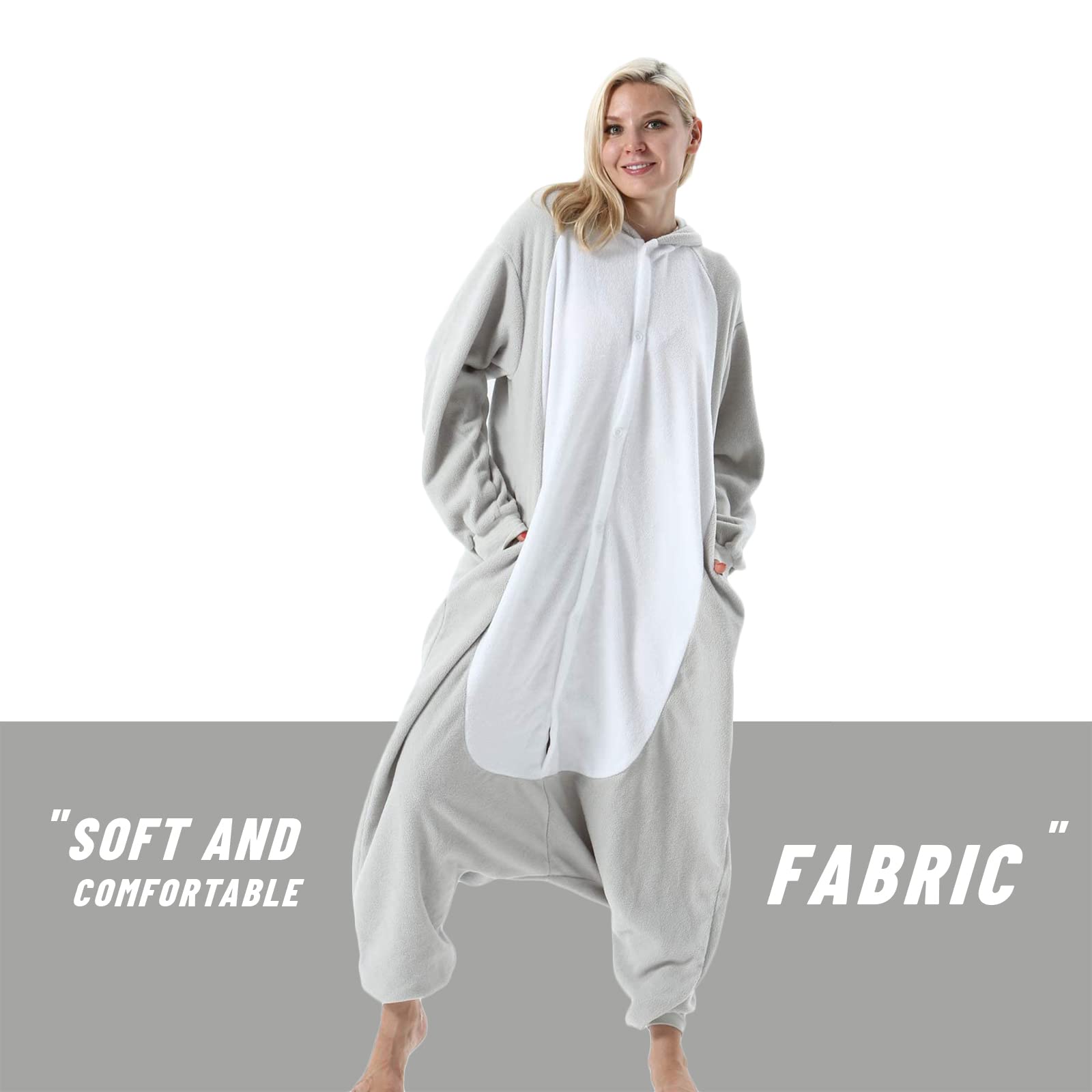 Hstyle Unisexe Adulte Onesie Anime Kigurumi Costume Cosplay Animaux Pyjama À Capuche Vêtements De Nuit - 5