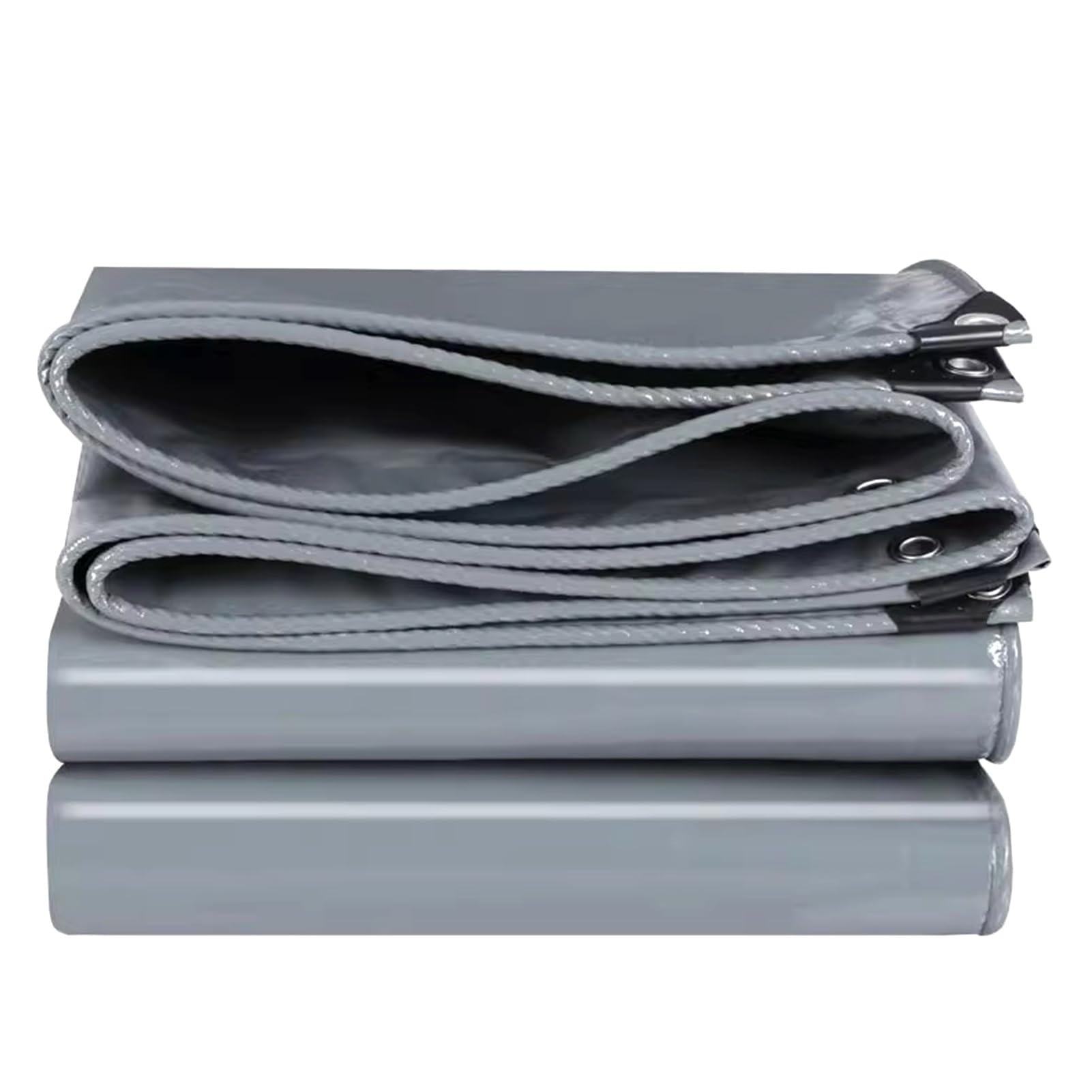 Bâche épaisse en PVC 1x1.5m 2x3m 3x4m 3x6m 4x5m Feuille de couverture de bâche imperméable robuste grise polyvalente pour le couverture de piscine de meubles de jardin de camping en plein air(1x3.5m)