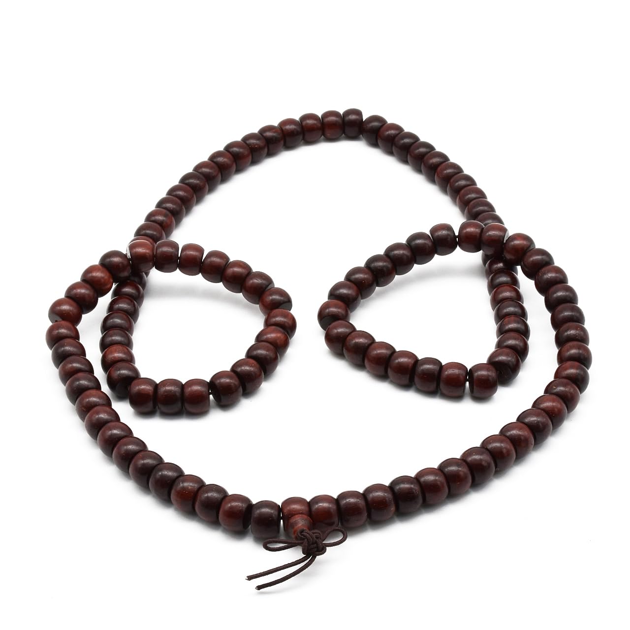 Bracciale Unisex in Legno di Sandalo Rosso Africano Naturale, Perline da Preghiera, Buddismo Tibetano, Meditazione, Collana Mala, Yoga.