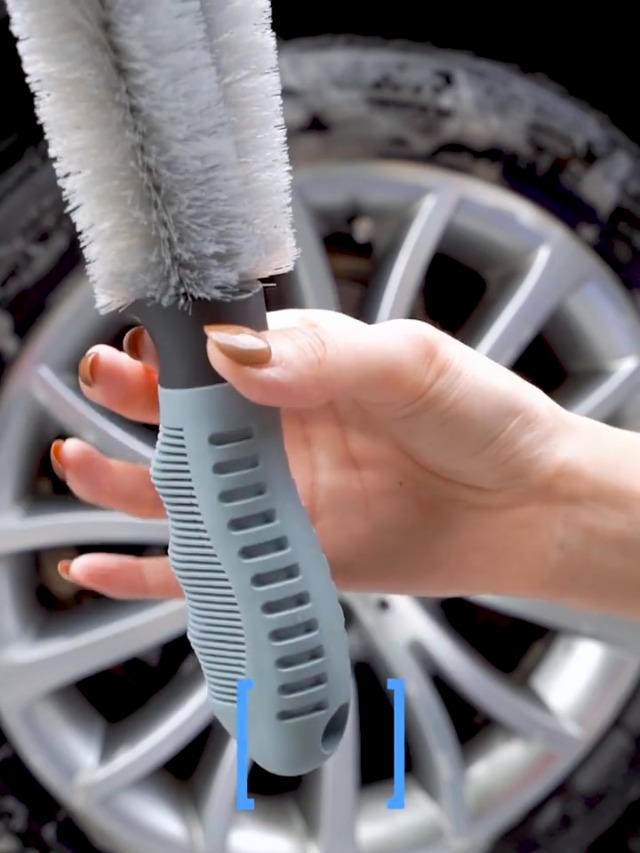 Brosse Pour Jantes En Alliage Triplewax - Poils Solides, Non Abrasive - Pour Nettoyer Poussière De Frein Et Saleté Sur Roues