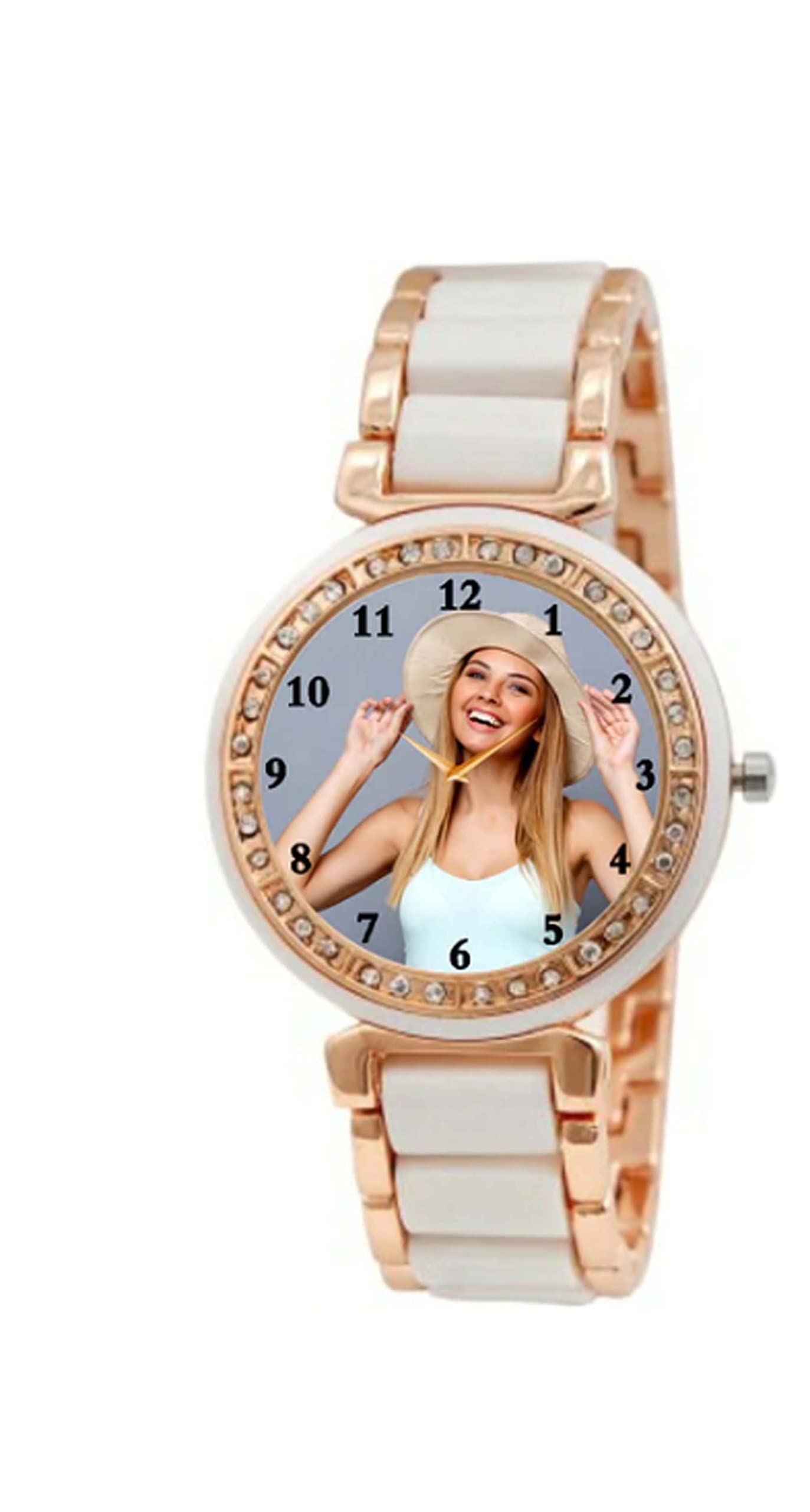 Customized Wrist Watch White Metal for Girls and Women (B0B3LY52VL) Amazon Price History, Amazon Price Tracker