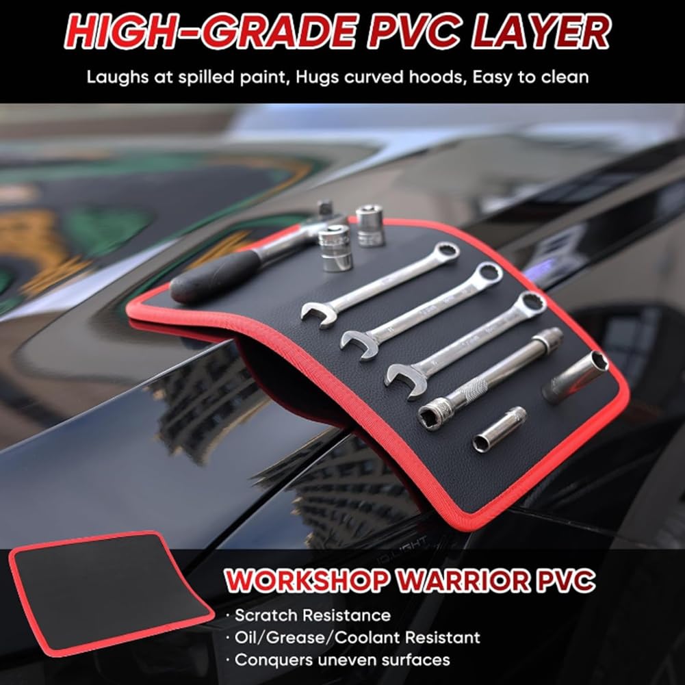 Flexibles Magnetisches Werkzeugmatte 3 PC Tray Halter - Optimal für Garage, Auto Reparatur (12,8x9,8/12,6x4 / 6,3x5,3)