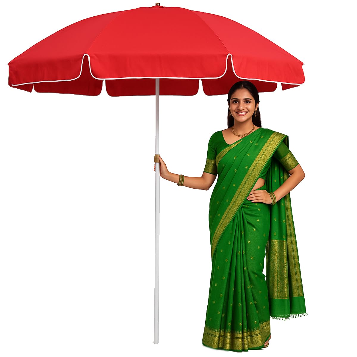Big Size Garden Umbrella 7 Feet Waterproof Wind Resistant UV Protected Outdoor Patio Sun Shade-image-39