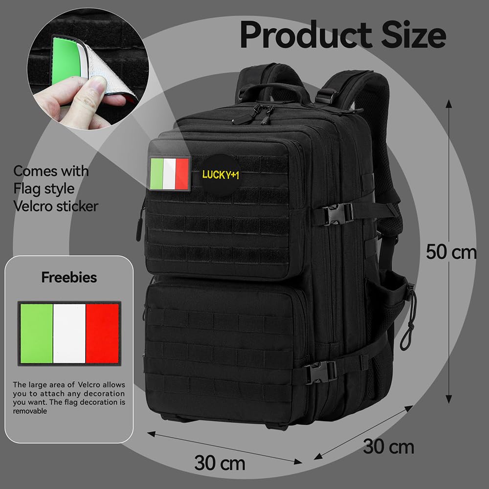 Delgeo Zaino Tattico Militare 45L Impermeabile Pieghevole Alpinismo Escursionismo Campeggio