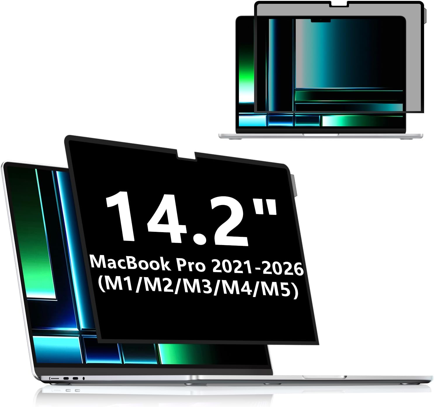 Privacy Screen for Macbook Pro 14 inch (2026-2021,M5 M4 M3 M2 M1), Removable Macbook pro 14.2" A3112 A3401 A2992 A2918 A2779 A2442 Privacy Laptop Screen Filter Anti-Spy/Anti-Glare/Eye Care