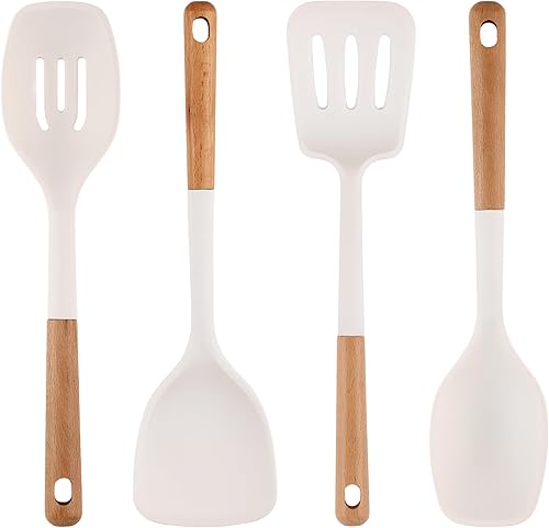 Miniatura 20 de Juego de utensilios de cocina de silicona 5 piezas, juego de utensilios de cocina de silicona antiadherente, espátula, cuchara, volteador, cucharón