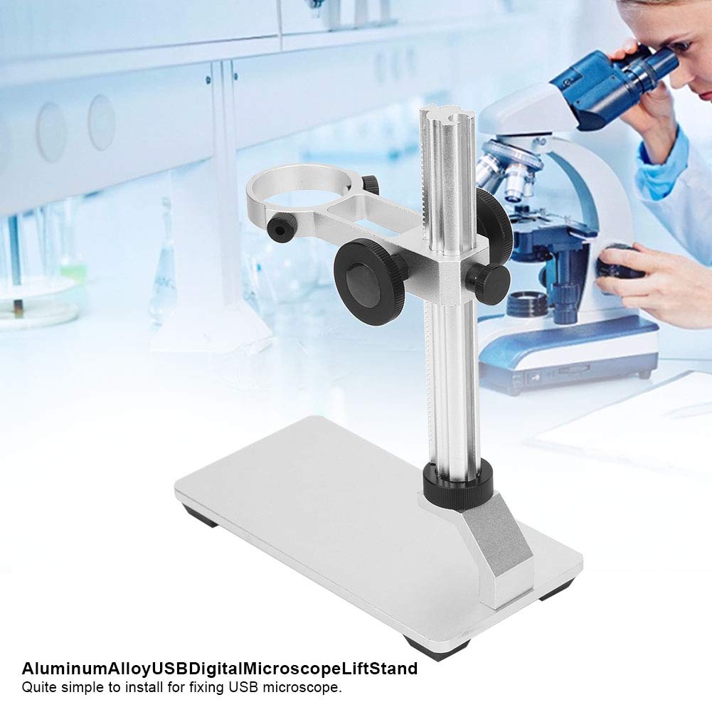 Microscope Stand,Digital Microscope Bracket,Aluminum Alloy Universal Adjustable Professional Base Stand Holder Microscope Lift Stand Support Holder for Fixing USB Microscope