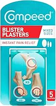 Compeed Blister Bandage For Foot, Toe, Finger Rubbing Protection, Breathable Foot Protector Hydrocolloid Bandage, 5 Mix Patches Pack