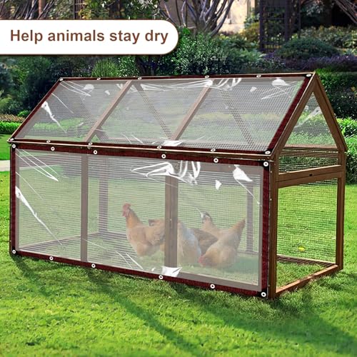 Plane - Transparent - Mit öSen, 2x1m Abdeckplane Wasserdicht für Balkon Regenschutz/Gartenmöbel, Durchsichtige Schutzplane Abdeckplanen für Sandkasten Abdeckung/Pool/Terrassenplane