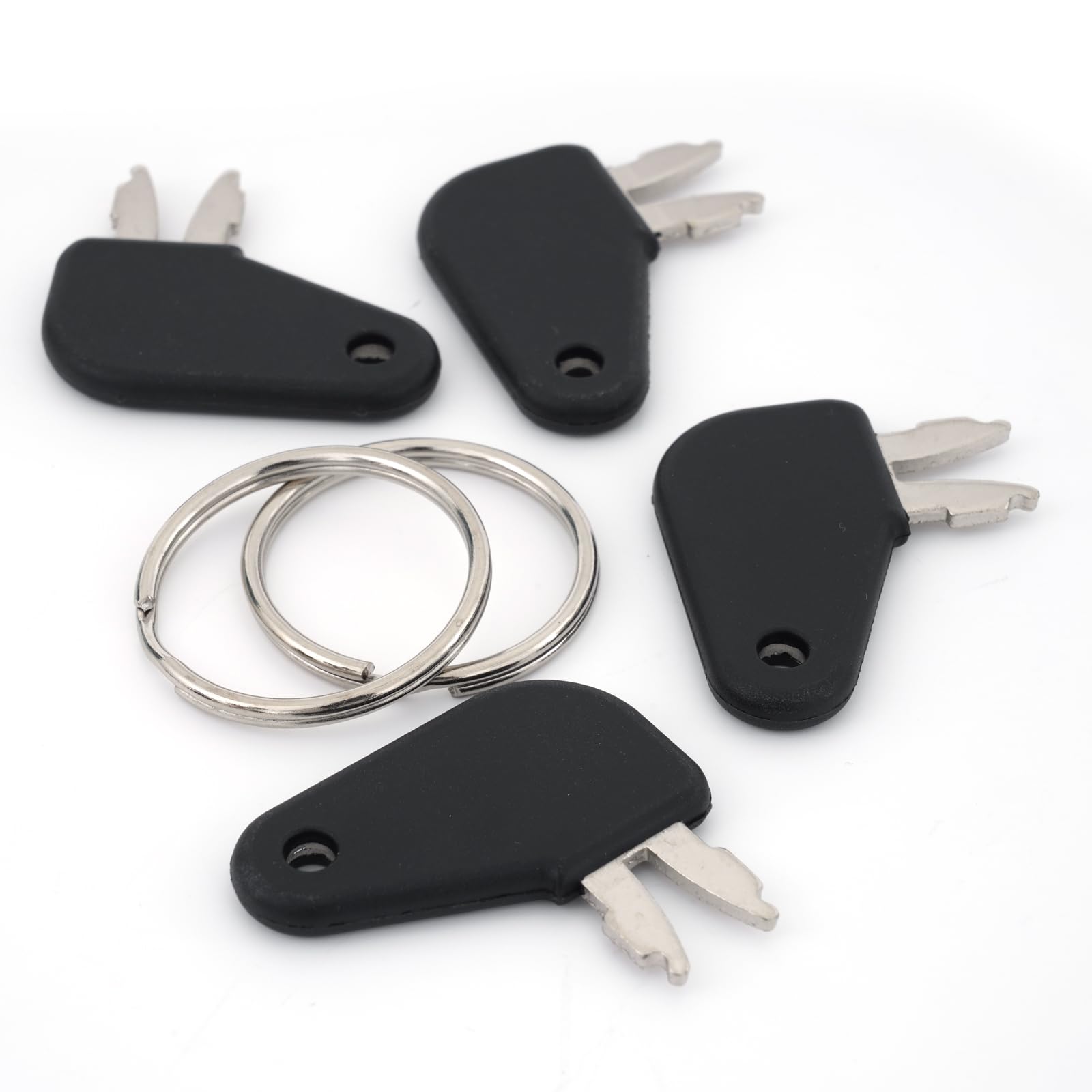 L Continue Ignition Keys for Caterpillar CAT Heavy Equipment Loaders Excavators Dozers,with Spring Key Chain,Cat 8398-4pcs