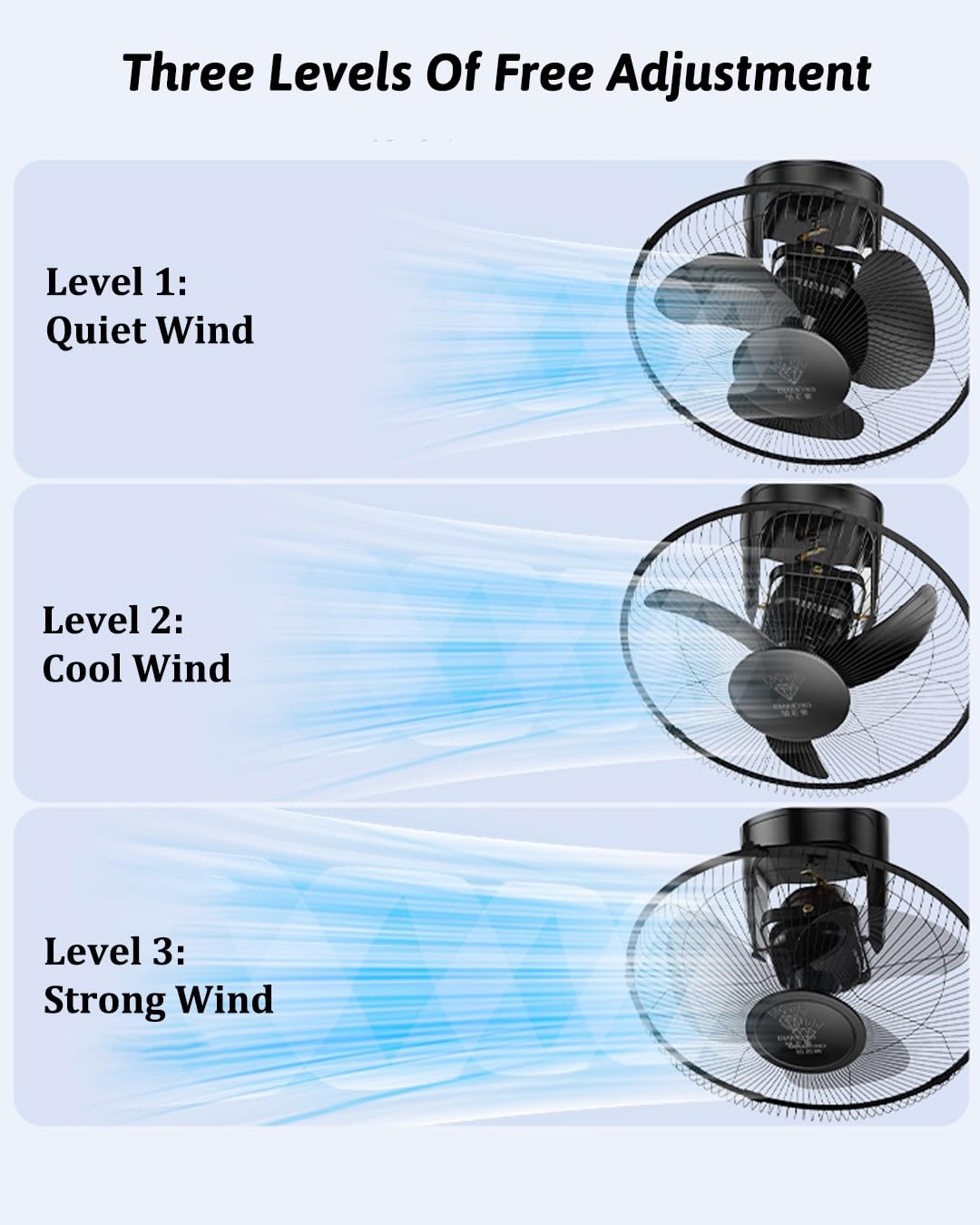 Ventilatore a soffitto Senza Luce, Telecomando, 3 velocità | Silenzioso, 60W, timer 4h, per camera da letto, ufficio, casa, dormitorio(Remote Control Model,18in)