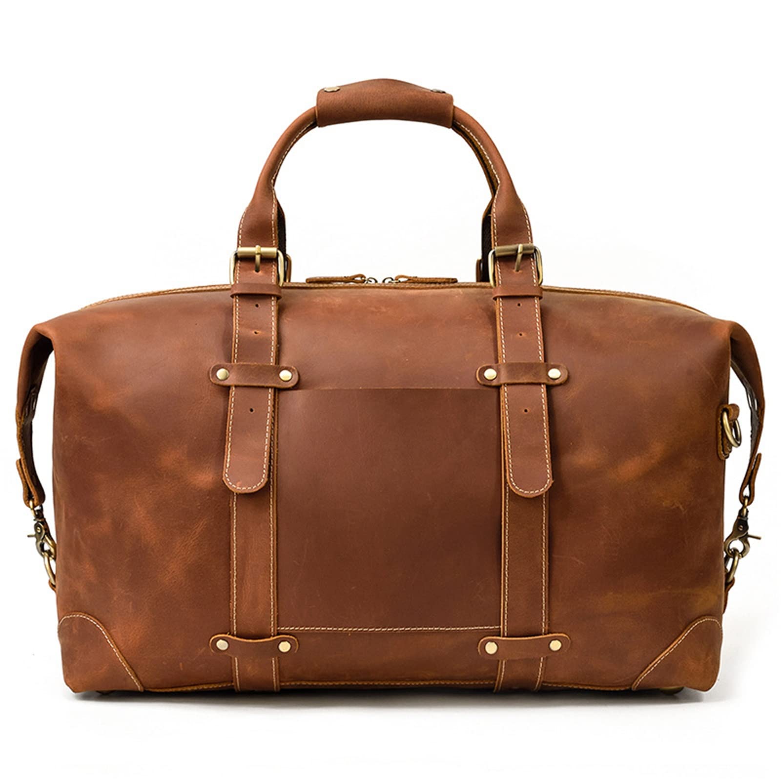 Bolso de Equipaje de Mano para Hombre Bolso de Viaje Cuero for Hombres Bolsas Equipaje Gran Capacidad Retro para Mujeres Hombres