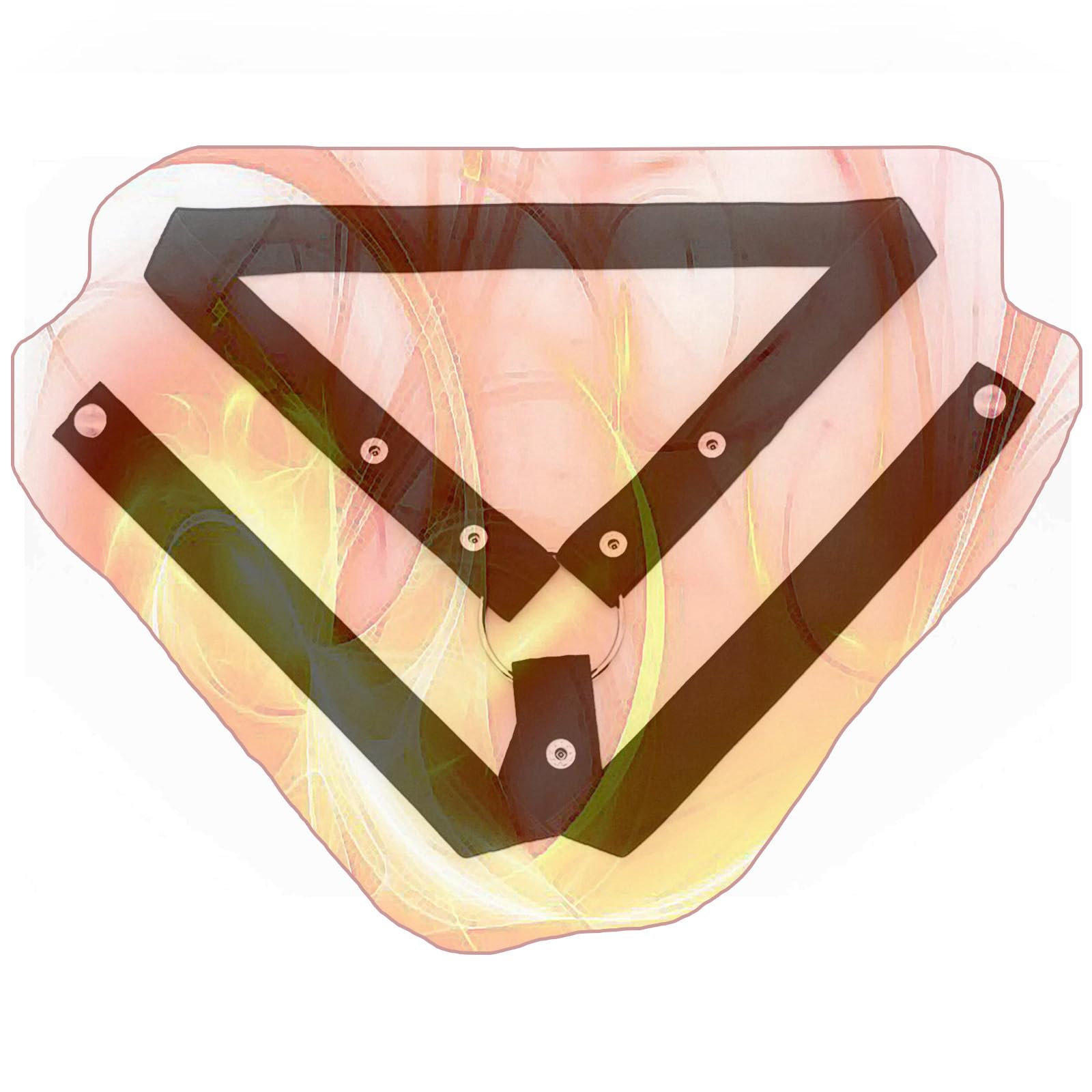 Special Anti-Slip Belt for Male Cage, Adjustable Elastic Straps for Male Protection Cage -USHA29 (Black, Three-Way)