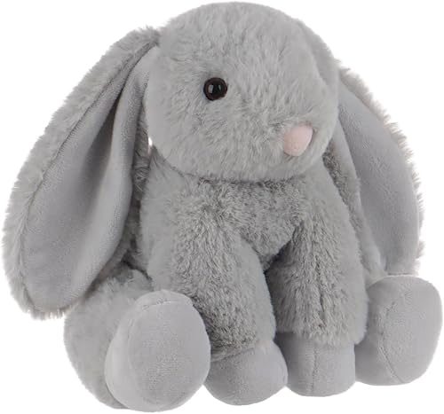 Miniatura 4 de Apricot Lamb Toys - Conejo de peluche gris con orejas suaves y esponjosas (conejo gris, 8 pulgadas)
