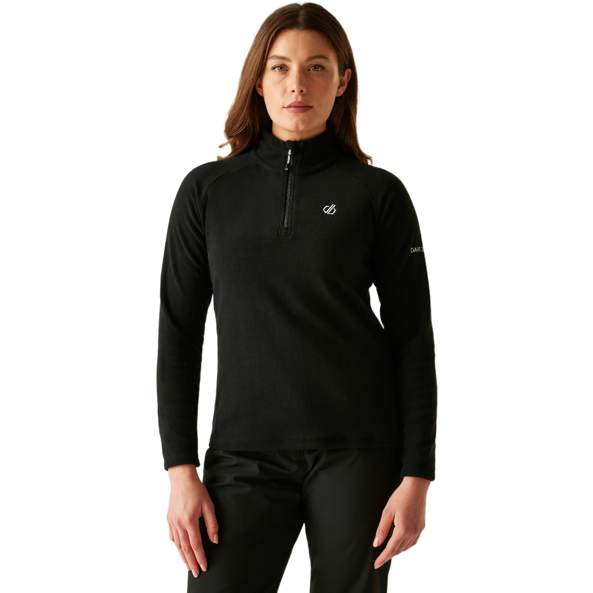 Dare 2B Women's Jet Black Freeform Ii Lightweight Half Zip Fleece In Size 14