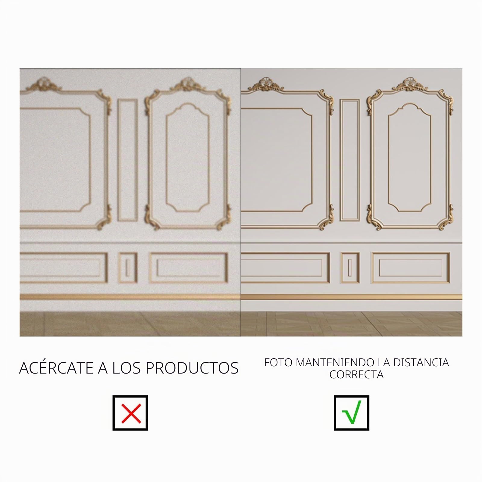 YongFoto 3x2,5m Pared Interior Telón de Fondo Fotografía Lujoso Habitación Europea vacía Interior Blanco Antecedentes para los Negocios Sala de Estar Family Photo Studio Prop para fotógrafo Video
