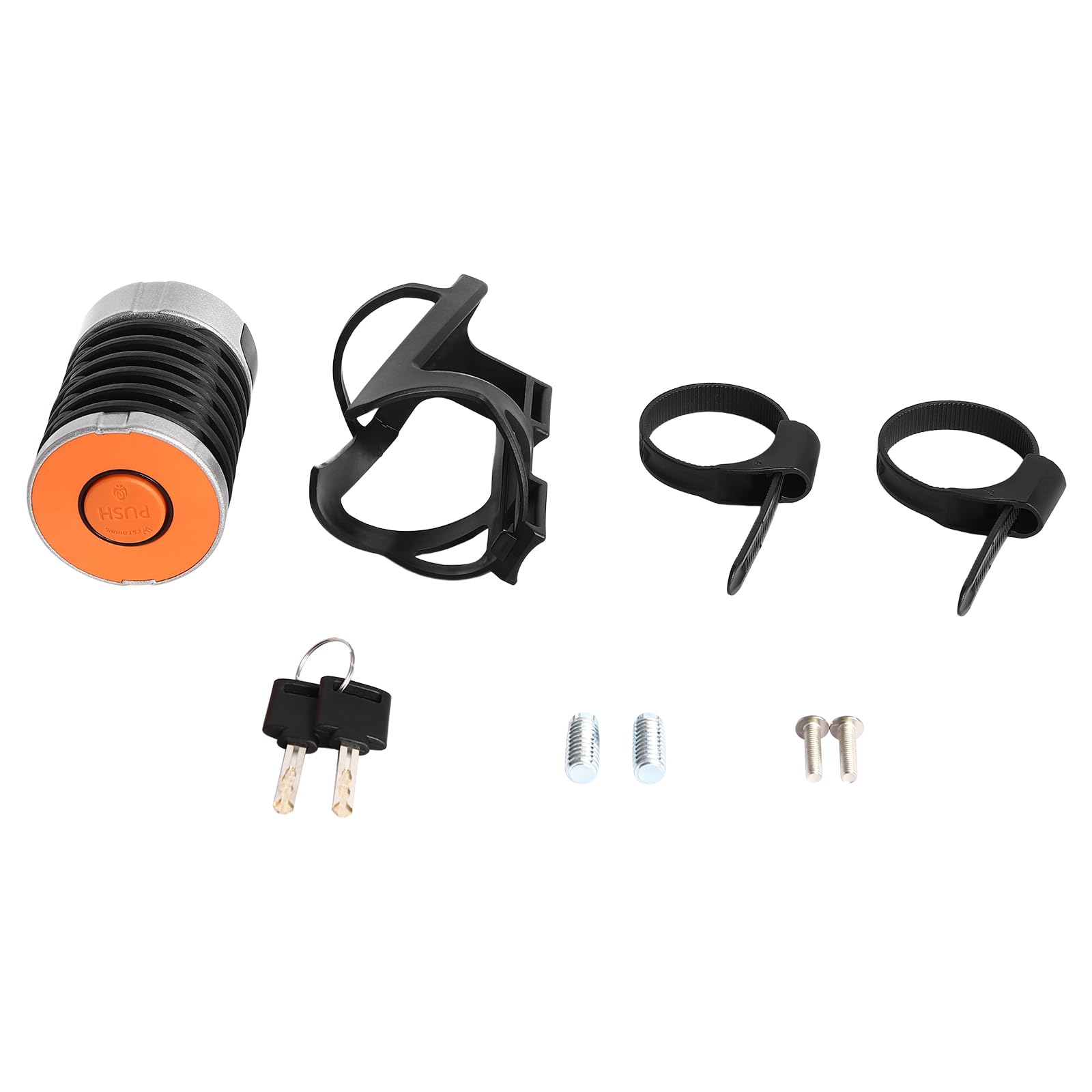Lucchetto pieghevole per bicicletta, 88 cm, con 2 chiavi per mountain bike, bici da corsa, garage (nero)