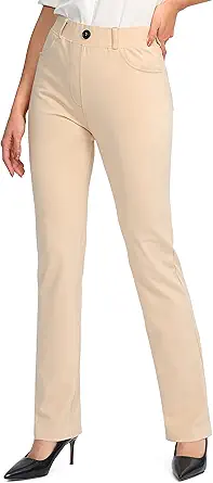 Women's Yoga Dress Pants 28"/30"/32"/34" Stretchy Work Slacks Business Casual Pants for Women Straight Leg Trousers