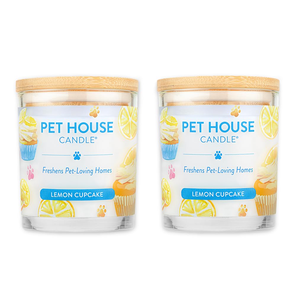 One Fur All Pet House Candle – Lot de 2 bougies en cire 100 % végétale – Éliminateur d'odeurs d'animaux domestiques pour la maison – Bougies parfumées non toxiques et respectueuses de l'environnement